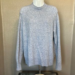 JCrew wool-blend baby blue roll knee sweater